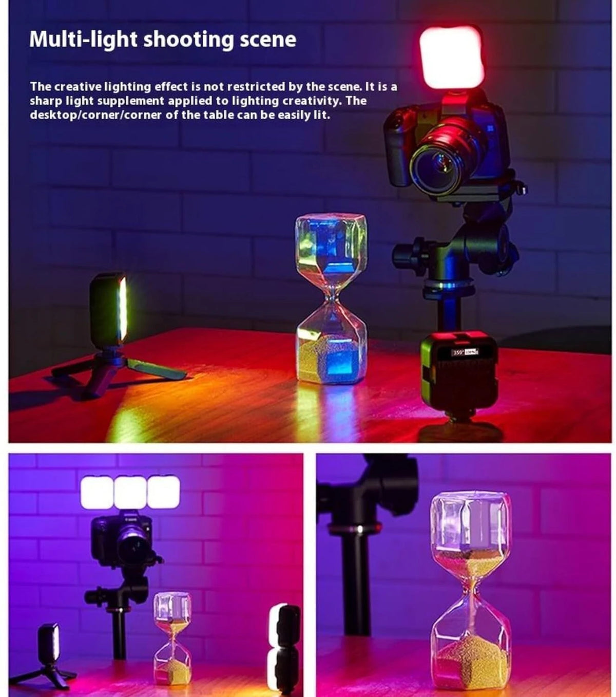 ED Pocket Video Mobile Light | Selfie, Video, Photography, Meeting, Lighting Dimmable, 3200K-6500K | LED Light for Computer, Tablet, Smartphone, DSLR Camera with Screen Clip
