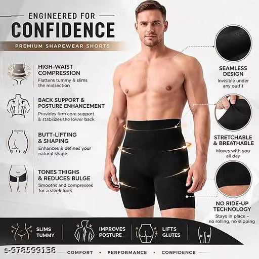 Men’s Body Slimming Compression Vest Seamless Tummy Control Shapewear
