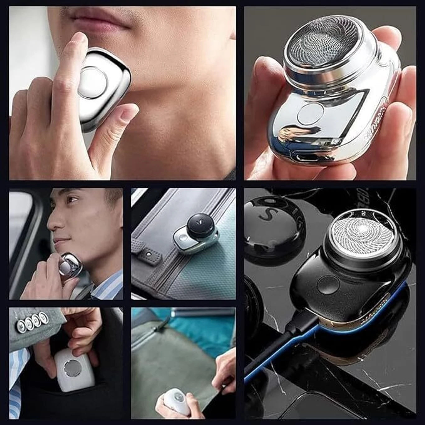 Portable Rechargeable Mini Shavers Machine, Men & Women. Pocket Size Clean Shave Trimmer