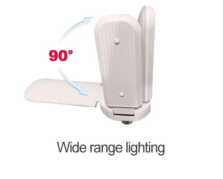 Foldable 60 Watts Four-Leaf Fan Blade LED Super Bright Angle Adjustable invertor Ceiling Light Bulb Lamp (AC95-265V, Cool White)