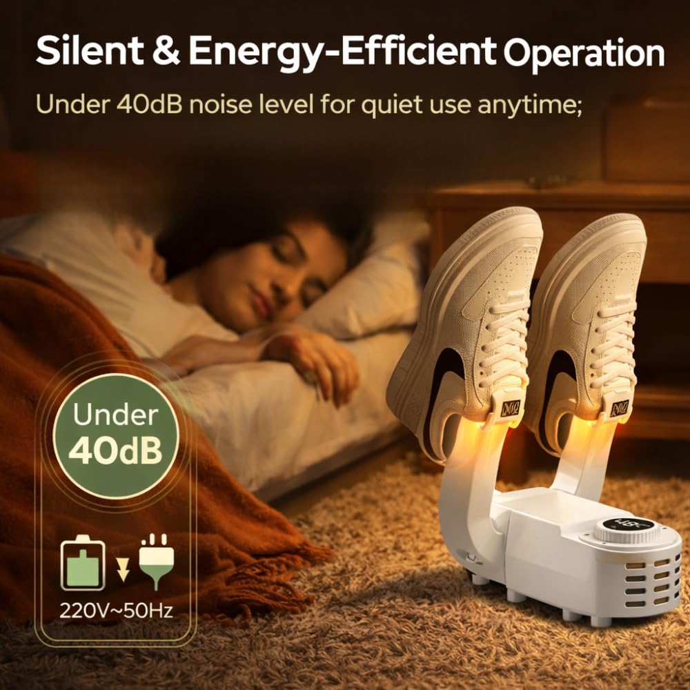 Electric Shoe Dryer with Hot Air | 360° Fast Drying & Deodorizer for Shoes, Boots & Sneakers