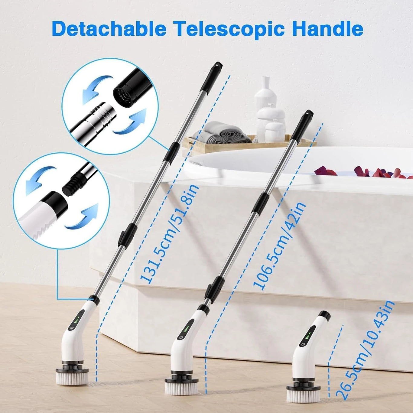 Electric Spin Scrubber for Bathroom, Tile & Floor Cleaning