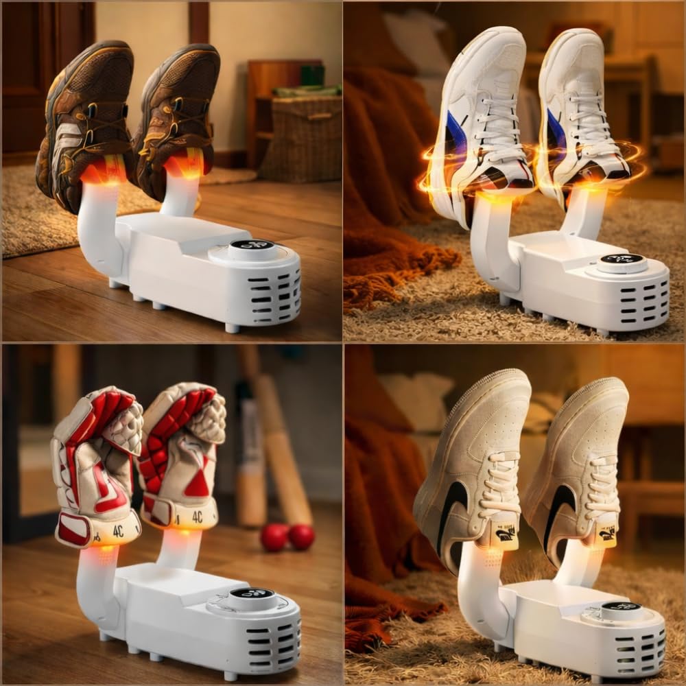 Electric Shoe Dryer with Hot Air | 360° Fast Drying & Deodorizer for Shoes, Boots & Sneakers