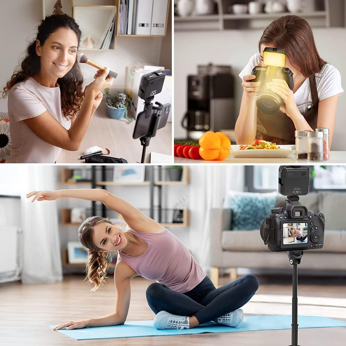ED Pocket Video Mobile Light | Selfie, Video, Photography, Meeting, Lighting Dimmable, 3200K-6500K | LED Light for Computer, Tablet, Smartphone, DSLR Camera with Screen Clip