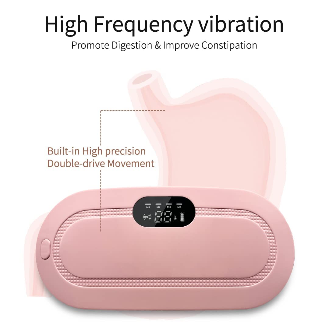 Portable Heating Pad for Period Cramp Relief, 4 Vibration Modes, 3 Heat Settings with LED Display